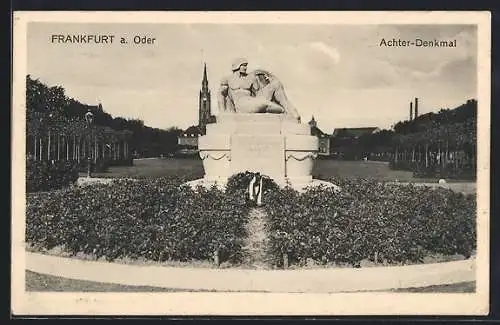 AK Frankfurt / Oder, Achter-Denkmal