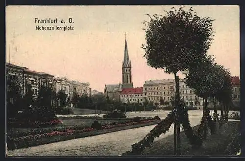 AK Frankfurt a. d. Oder, Strasse am Hohenzollernplatz