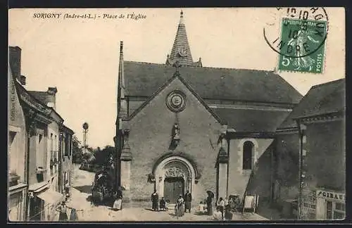 AK Sorigny /I.-et-L., Place de l`Église