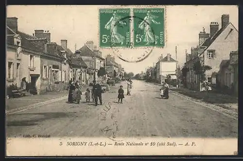 AK Sorigny /I.-et-L., Route Nationale no. 10