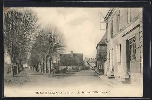 AK Semblancay /I.-et-L., Allée des Tilleuls