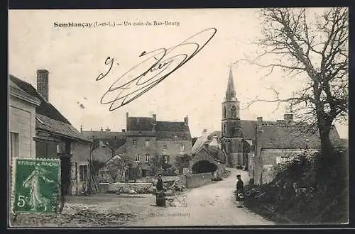 AK Semblancay /I.-et-L., Un coin du Bas-Bourg