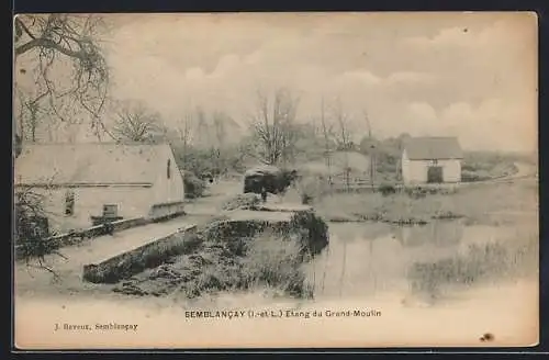 AK Semblancay /I.-et-L., Etang du Grand-Moulin