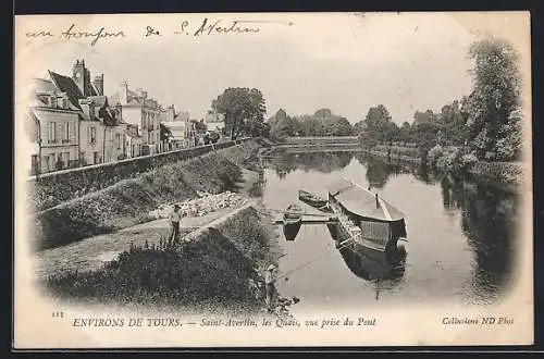 AK Saint-Avertin /I.-et-L., les Quais, vue prise du Pont