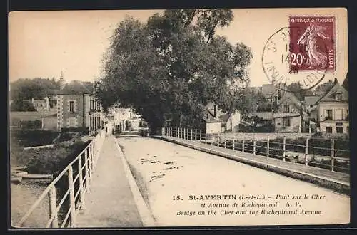 AK St-Avertin /I.-et-L., Pont sur le Cher et Avenue de Rochepinard