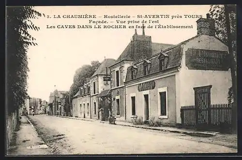 AK St-Avertin /I.-et-L., La Chaumière, Hostellerie, Facade, Vue prise de l`est