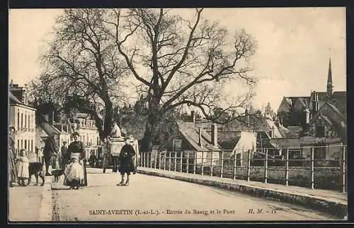 AK Saint-Avertin /I.-et-L., Entrée du Bourg et le Pont