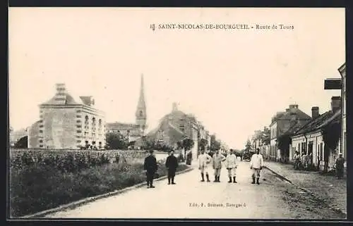 AK Saint-Nicolas-de-Bourgueil, Route de Tours