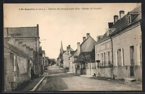 AK St-Quentin, Entrée du Bourg côté Est, Route de Genillé