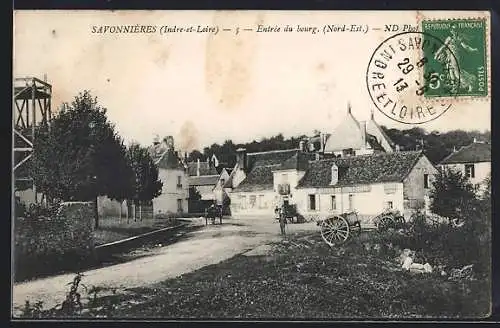 AK Savonnières /I.-et-L., Entrée du bourg