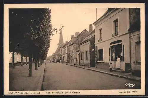 AK Savonnieres, Rue Principale, Cote Ouest, Strassenpartie