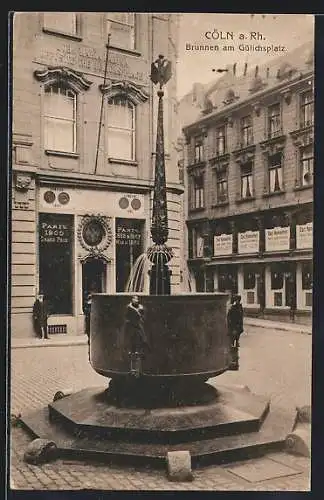 AK Cöln a. Rh., Brunnen am Gülichsplatz