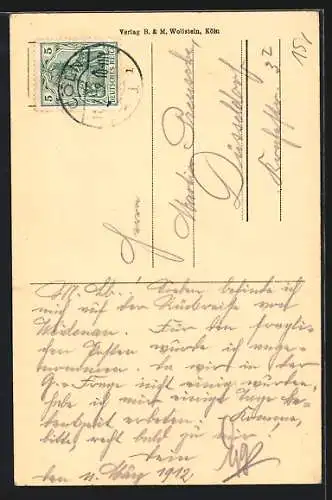 AK Köln a. Rh., Hohestrasse mit Passanten