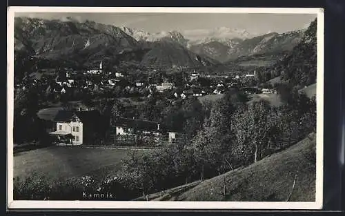 AK Kamnik, Ortsansicht mit Bergpanorama