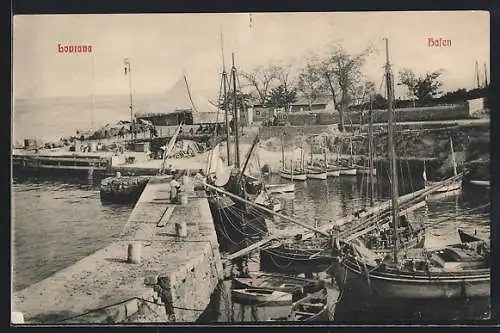 AK Lovrana, Hafen mit Segelbooten