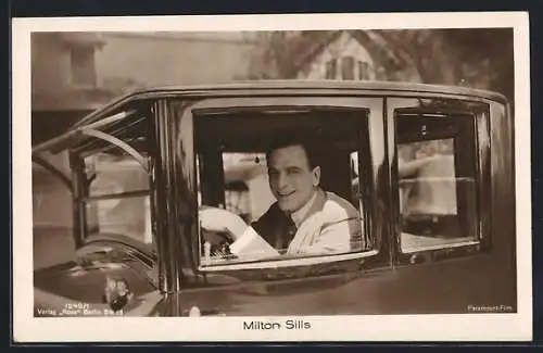 AK Milton Sills in Auto, Schauspieler