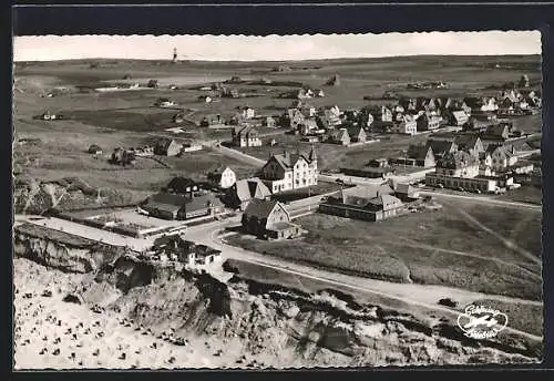 AK Wenningstedt /Sylt, Ortsansicht vom Flugzeug aus