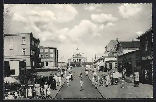 AK Wangerooge, Zedeliusstrasse mit Rundgebäude