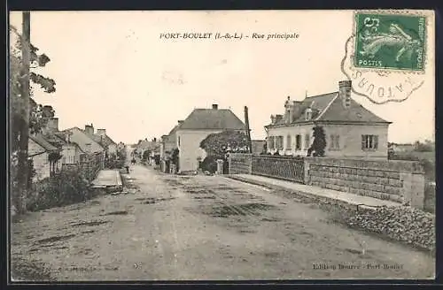 AK Port-Boulet, Rue principale, Blick in die Strasse