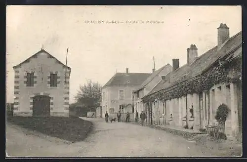 AK Reugny /I.-et-L., Route de Monnaie