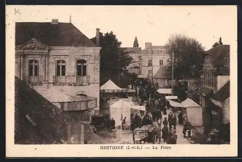 AK Restigné /I.-et-L., La Foire