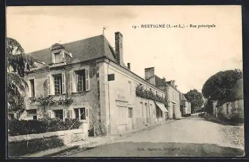 AK Restigné /I.-et-L., Rue principale