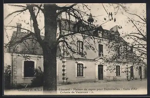 AK Villandry /I.-et-L., Asile St-Edouard, Maison de repos pour Demoiselles, Cure d`Air