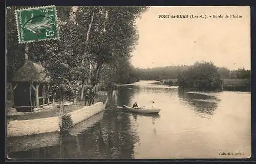 AK Pont-de-Ruan /I.-et-L., Bords de l`Indre