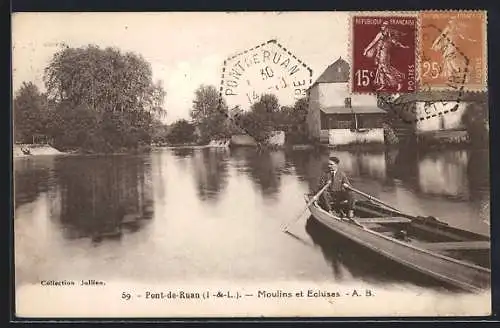 AK Pont-de-Ruan /I.-et-L., Moulins et Ecluses