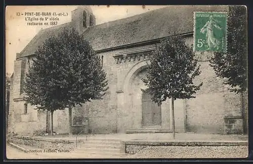 AK Pont-de-Ruan /I.-et-L., L`Eglise du Ve siècle