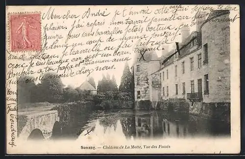 AK Sonzay /I.-et-L., Chateau de la Motte, Vue des Fossés