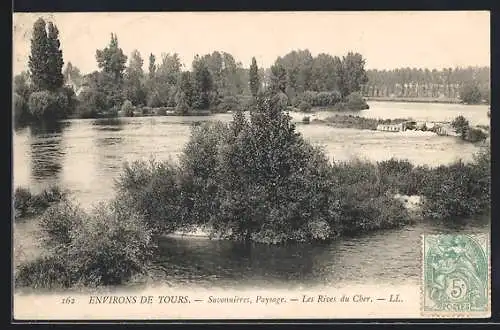 AK Savonnières /I.-et-L., Paysage, Les Rives du Cher