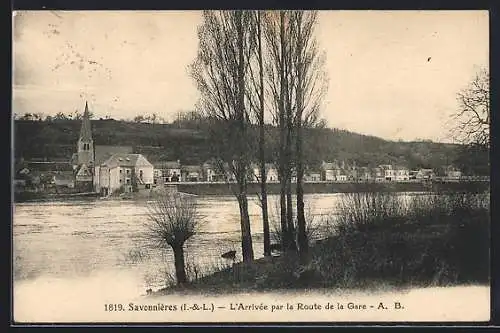 AK Savonnieres, L` Arrivee par la Route de la Gare