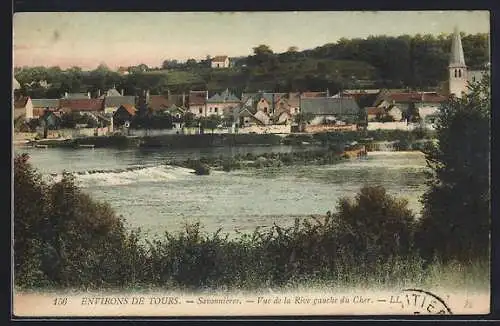 AK Savonnières /I.-et-L., Vue de la Rive gauche du Cher