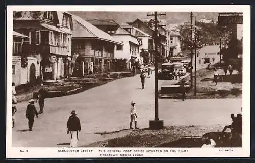 AK Freetown, Gloucester Street, The General Post Office situated to the Right