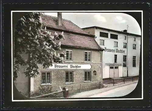 AK Trosdorf /Bamberg, Gaststätte und Brauerei Wachter, von der Strasse gesehen