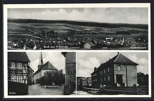 AK Hilkerode, Kirchenpartie, Schule, Gesamtansicht