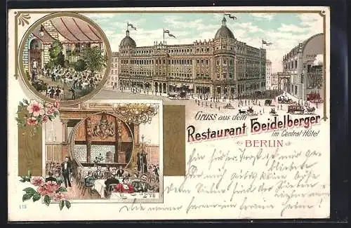 Lithographie Berlin, Restaurant Heidelberger im Central-Hotel