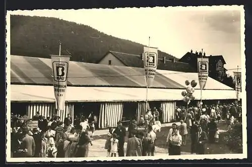 Foto-AK Ebnat, Musikfest 1949, Festplatz und Festzelt