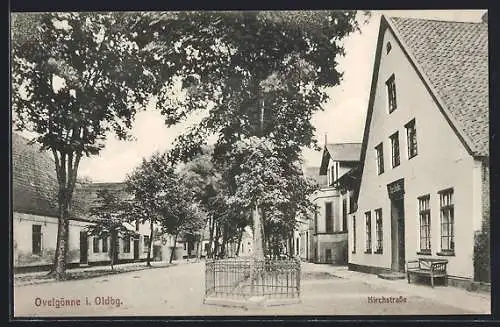 AK Ovelgönne i. Oldbg., Kirchstrasse mit Apotheke