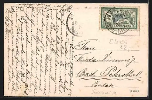 AK Zabern, Schlossplatz und Hauptstrasse