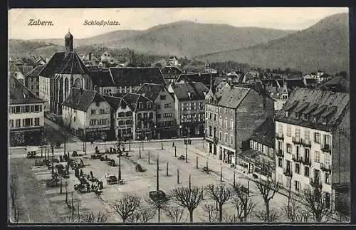 AK Zabern, Blick auf den Schlossplatz