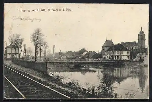 AK Dettweiler i. Els., Eingang zur Stadt