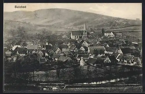 AK Sulzbad, Gesamtansicht aus der Vogelschau