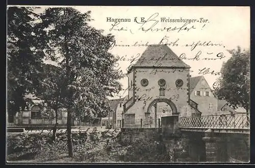 AK Hagenau i. E., Am Weissenburger Tor