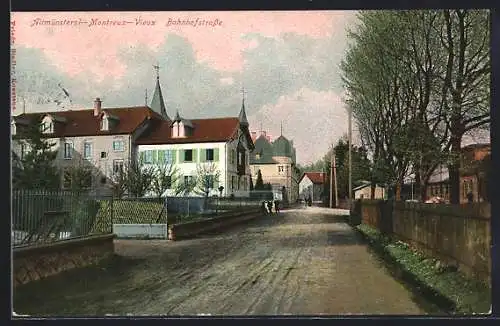 AK Altmünsterol / Montreux-Vieux, Blick in die Bahnhofstrasse