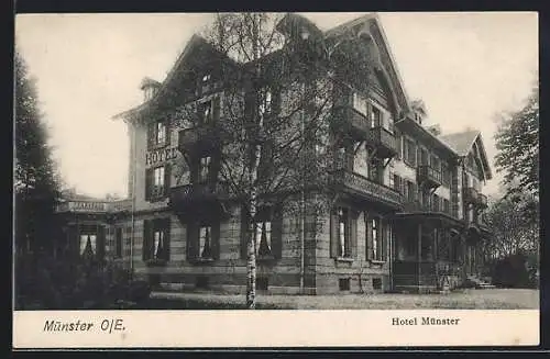 AK Münster /O. E., Hotel Münster