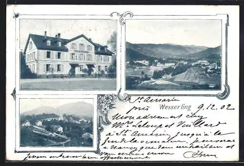 AK Wesserling, Hotel de Wesserling, Ortsansichten