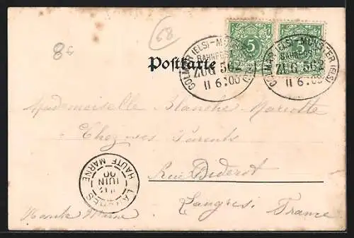 AK St. Gilgen /Winzenheim, Plixburg, Grosses Gebäude mit Erker und belaubtem Eingangsbereich