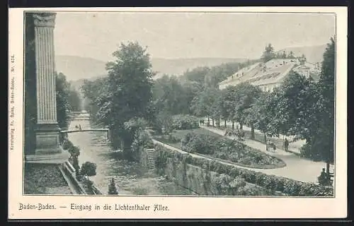 AK Baden-Baden, Eingang in die Lichtenthaler Allee